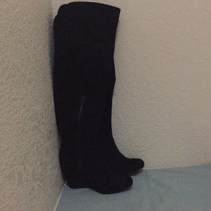 Black over the knee boots